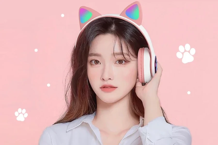 Glow Light Cat Ear Bluetooth Headset